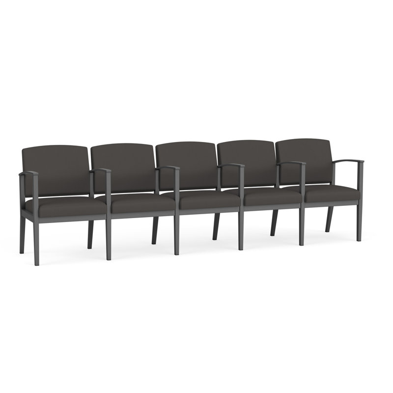Structure en métal à 5 sièges Amherst, Vinyle gris anthracite Patriot Plus, Gris anthracite