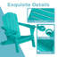 Fauteuil Adirondack pliable surdimensionné en PEHD résistant aux intempéries avec porte-gobelet-1045096342