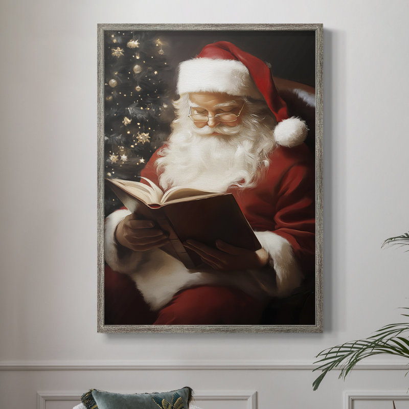«Christmas Holiday Art», série 2-XLVI, reproduction encadrée - bois massif XMAI81824, H 30 po x l 24 po