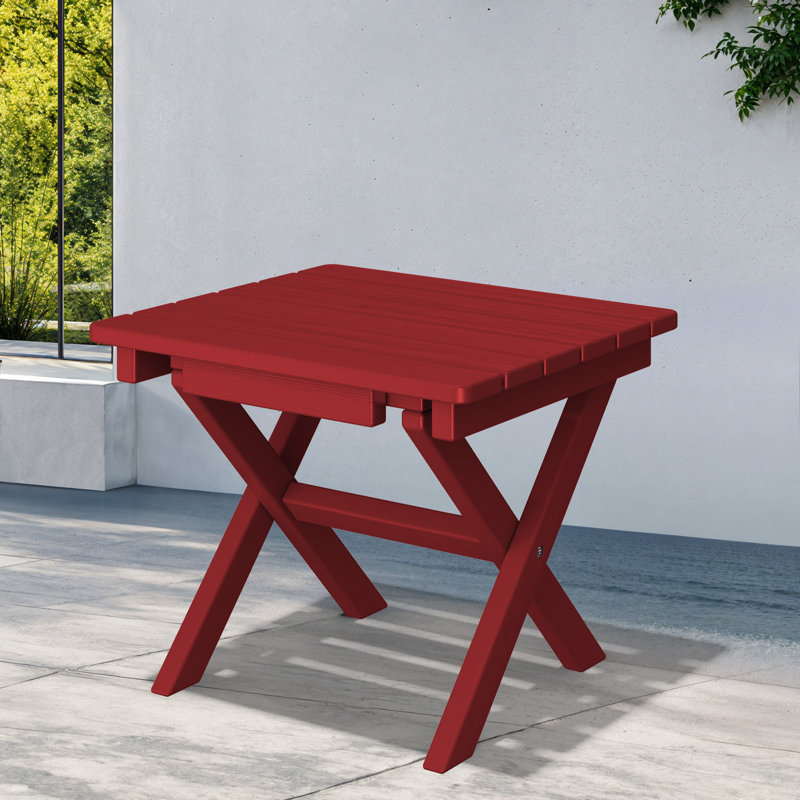 Table d'appoint Kahn, Rouge foncé
