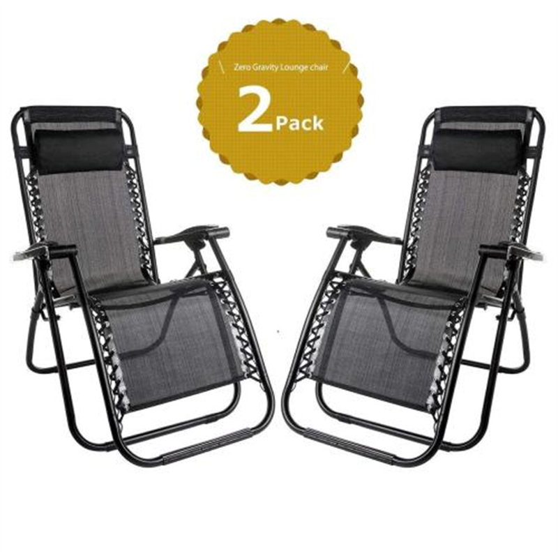 Shanaghy Folding Zero Gravity Chair, Black