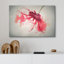 Grande fleur, aquarelle, marguerite rouge, pétales de fleurs, éclaboussures, décor moderne, grande impression sur toile-101092922