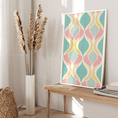 Abstract Retro Groovy 70s Pattern VII Retro Unframed Art Print