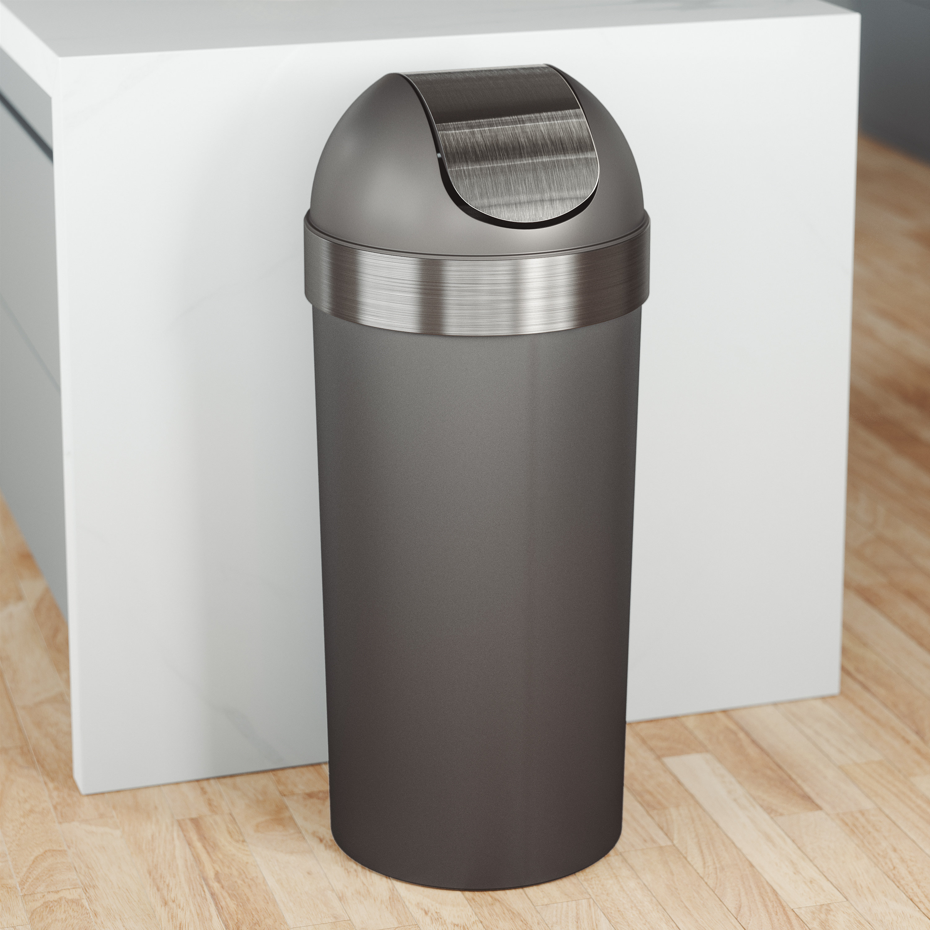 Wayfair Basics Bruder Plastic 13 Gallon Step on Trash Can Wayfair Basics Color: Bronze