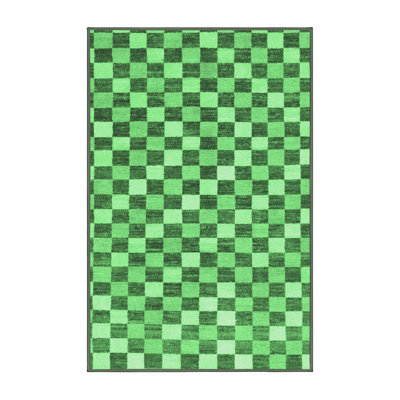 Washable Checkered Indoor Rug