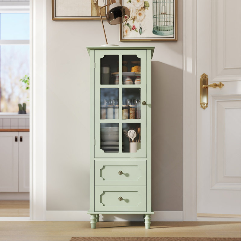 Buffet en bois Allencoe H 52,36 po, Vert menthe