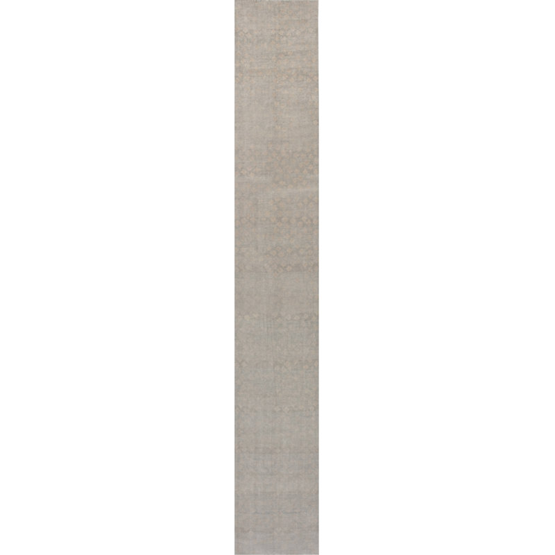 Tapis de couloir moderne en laine fait à la main 3 pi x 21 pi Modern