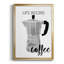 Begins After Coffee, toile encadrée de qualité supérieure - prête à être accrochée-1528937486-1528937485