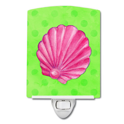 Sea Shell Polka Dots Ceramic Night Light