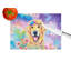 Grande planche à découper en verre jaune Labrador Hippie Dawg