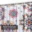 Rideau de douche imperméable à motif floral flocon de neige avec 12 crochets-2069702621