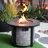 Outdoor Propane Fire Pit Square Stonecrest Gas Fire Pit Concrete Propane Fire Table 50,000 BTU Gas Fire Pit