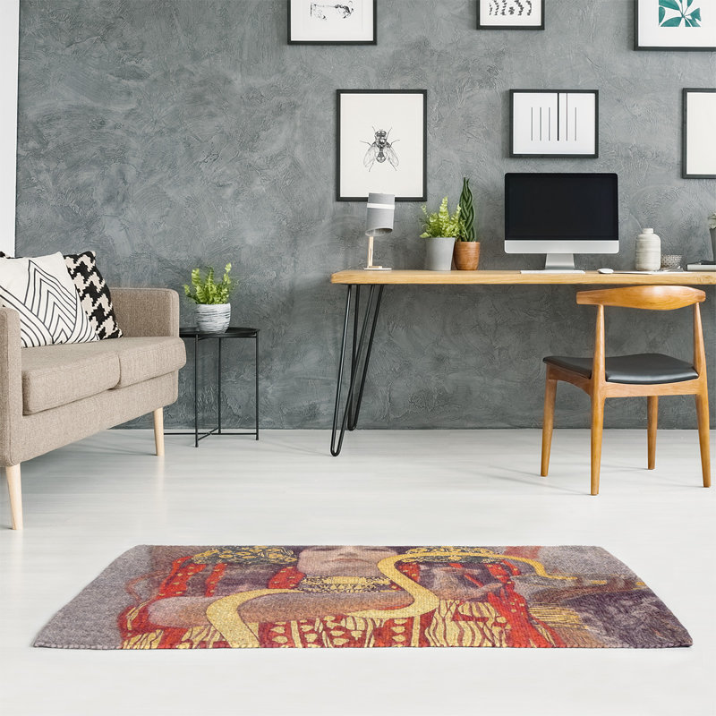 Tapis de zone rouge/gris hygeia, Rectangle 2 pi x 3 pi