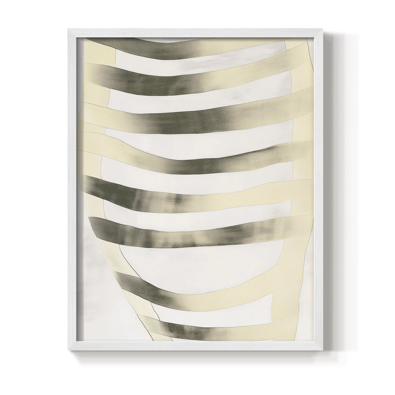 «Abstract Abstract», reproduction encadrée - prêt à accrocher - fabriquée aux États-Unis, H 20 po x l 16 po, Blanc