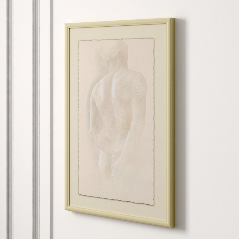 Male Nude 1' Framed Print on Glass