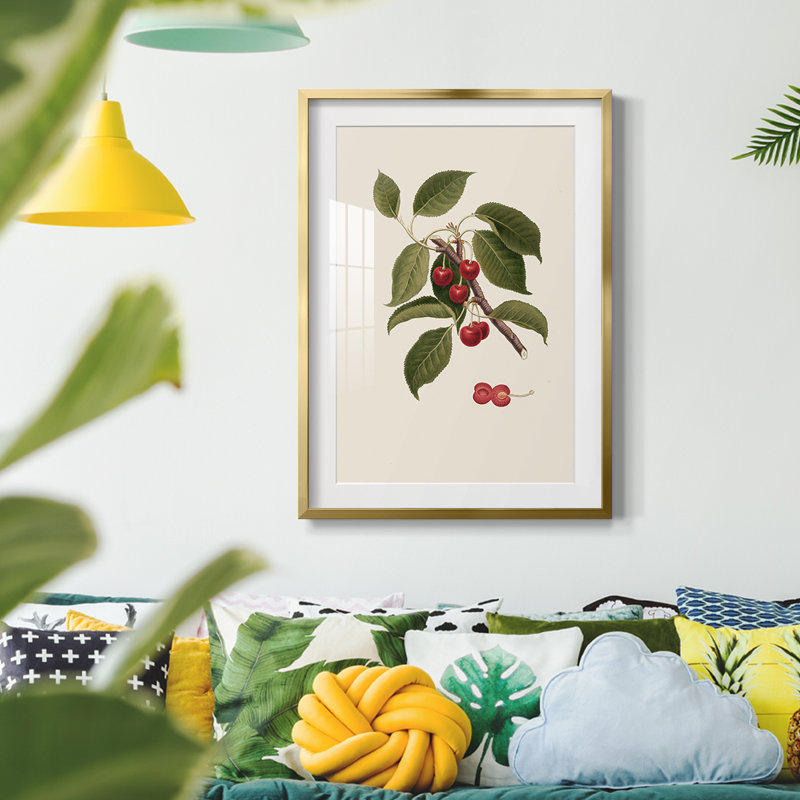 Vintage Floral Print XLIII -Framed Print