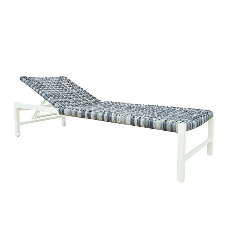 Catherine Outdoor Chaise Lounge, Ash