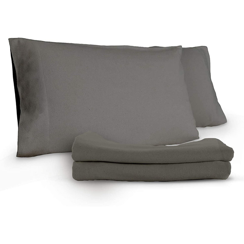 Organic Flannel Pillowcases Queen Size Set of 2 - Ultra Comfortable 100% GOTS Organic Cotton Pillow Cases Queen Size Set of 2 with Premium Smooth Brushed Finish and Envelope Closure (Natural, Queen)