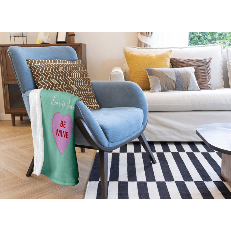 Jeté Love Is Sweet Valentine's Day, L 30 po x L 39,75 po, Vert printanier