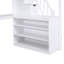 Loft Bed With Built-In L-Shaped Desk And Three-Tier Storage Shelves-2013340862