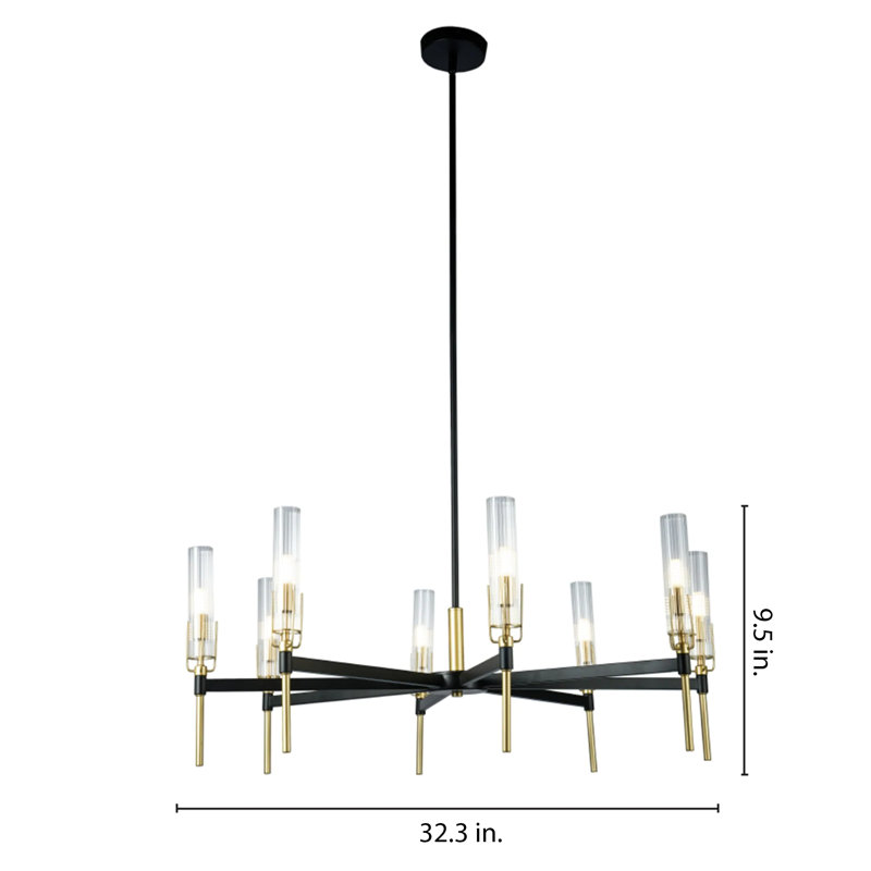Marfil 8 - Light Dimmable Candle Chandelier