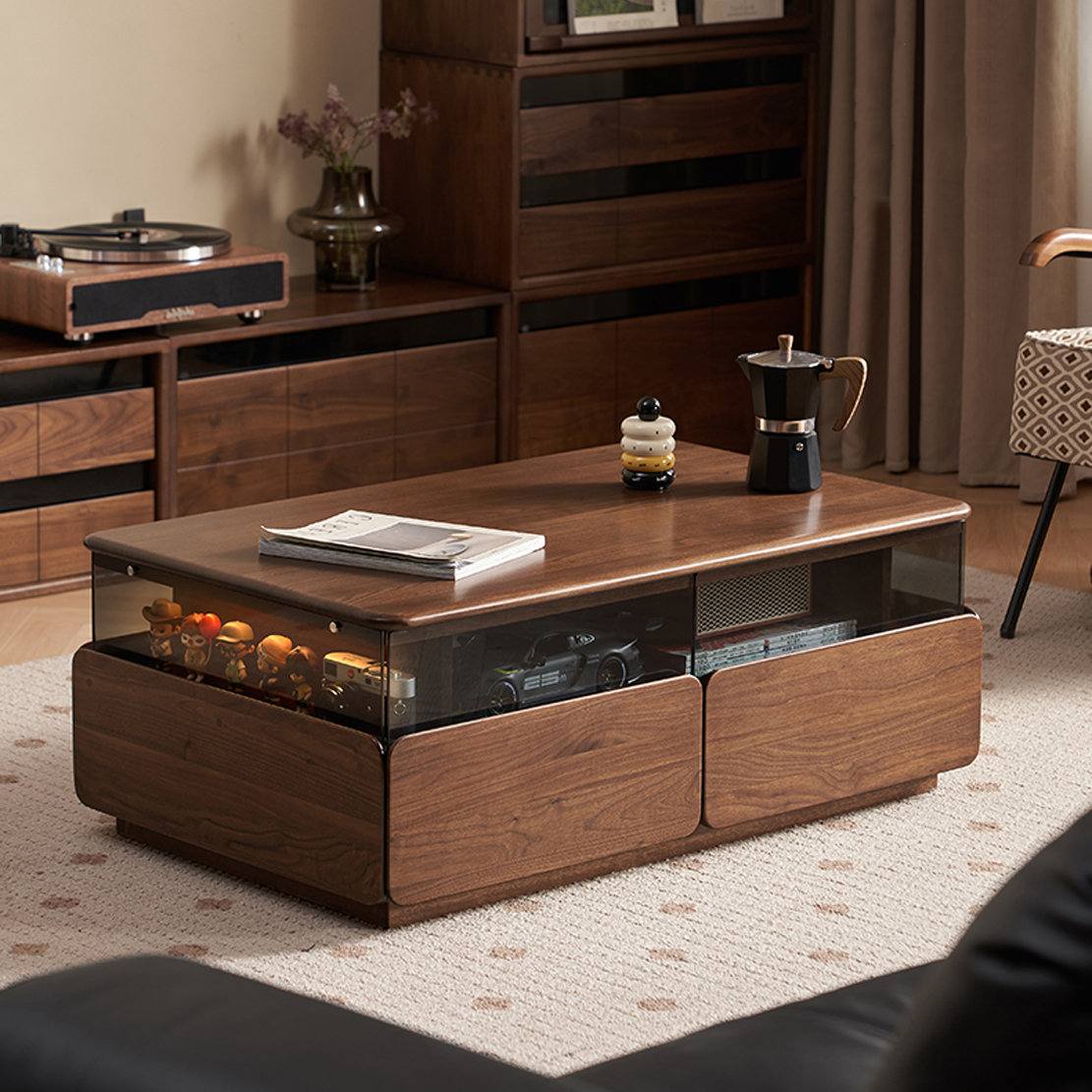 Hokku Designs Multi-functional solid wood storage coffee table | Wayfair