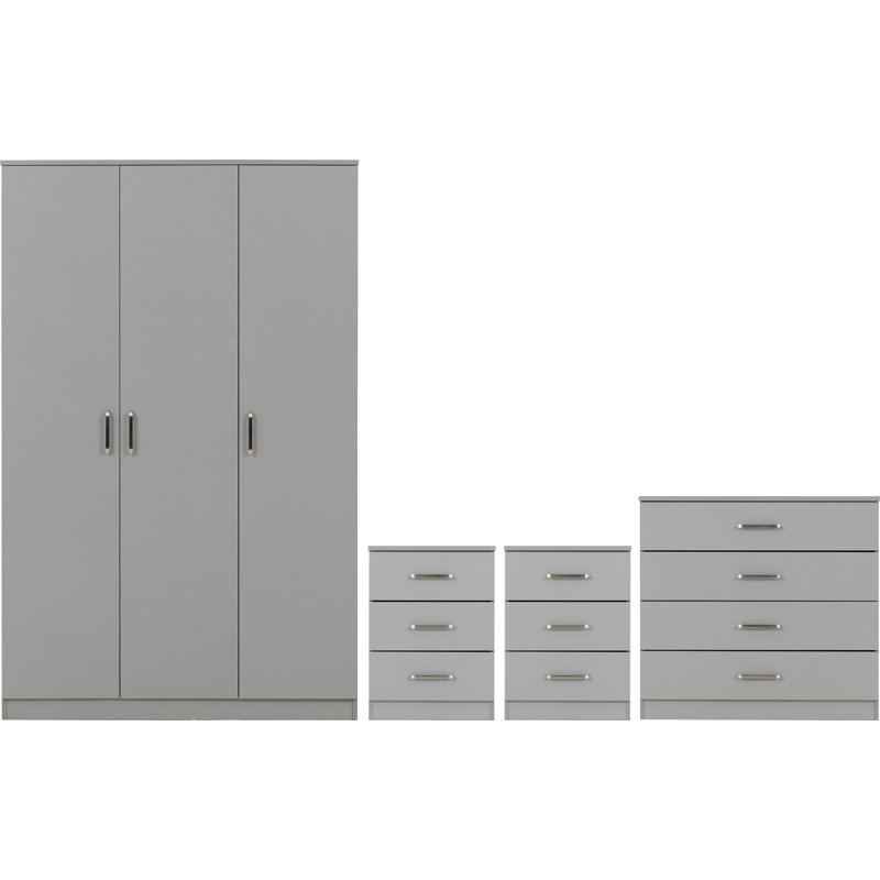 Sumrah Piece Bedroom Set, Light Grey