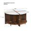 Ensemble de 4 tables basses rondes robustes et faciles à assembler à 4 niveaux avec rangement pour le salon et le jardin