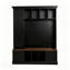 Arbre d'entrée 62,2 po avec banc de rangement pour chaussures, porte-manteau d'entrée avec 5 crochets, armoire à tablette réglable avec tiroirs-133336333