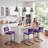 Marlow Low Back Tufted Velvet Upholstered Counter/Bar Stool with Steel Sled Frame-89351472-123292710