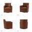 Fauteuil club pivotant en cuir véritable Arsim-897472073