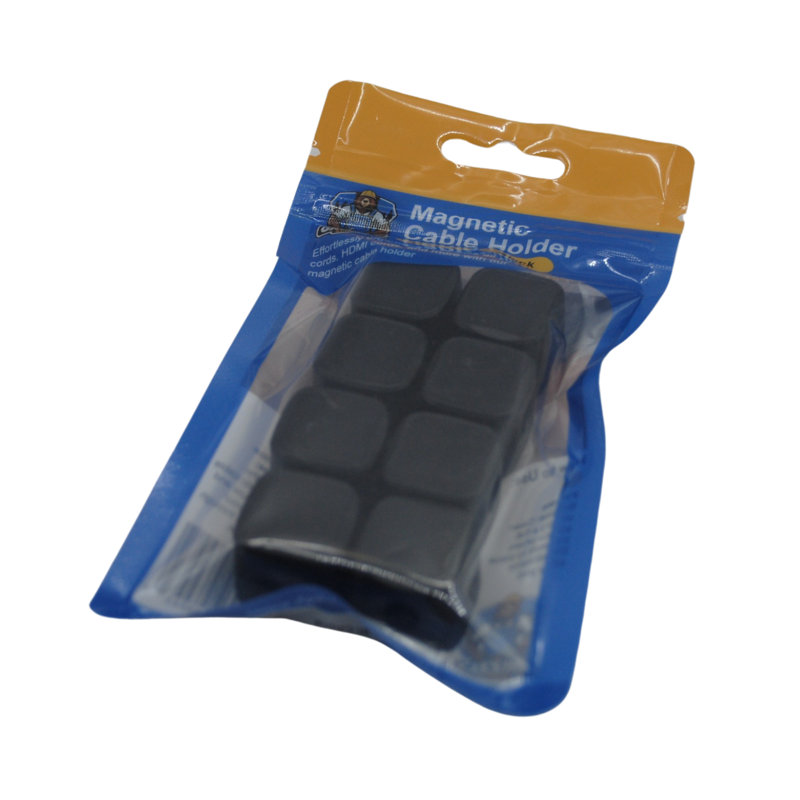 Magnetic Cable Holder 8/bag, Black