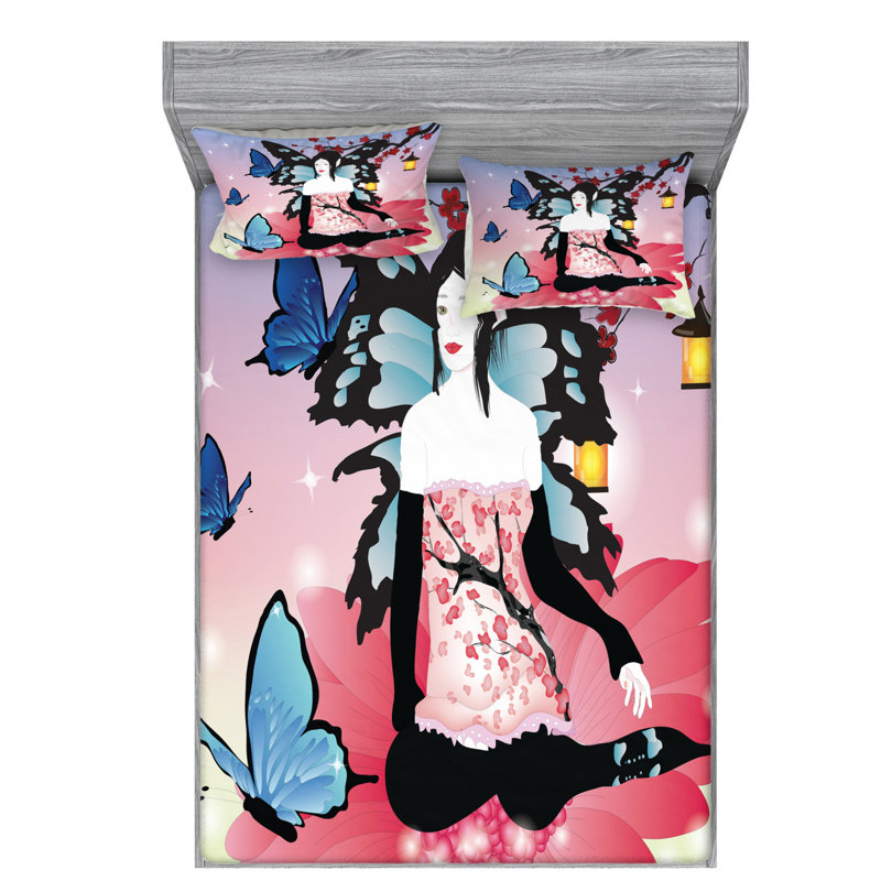Microfiber Sheet Set, Queen Sheet Set with Fitted Sheet