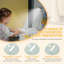 HOMCOM Kids Study Desk and Chair Set w/ USB Lamp, Adjustable Height, Grey