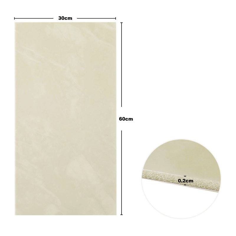 Marble Look Peel and Stick Wallpaper Oil-Proof Fire-Retardant Self-Adhesive Wall Panels, Beige