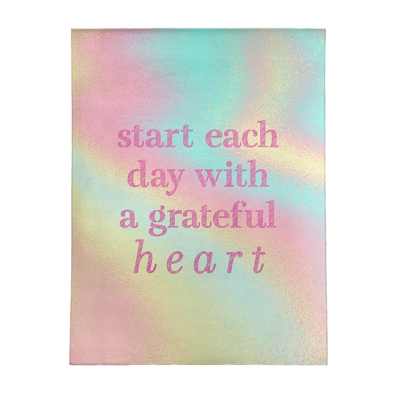 Tapis en polyester multicolore à citation inspiration, Rectangle 9 pi x 12 pi