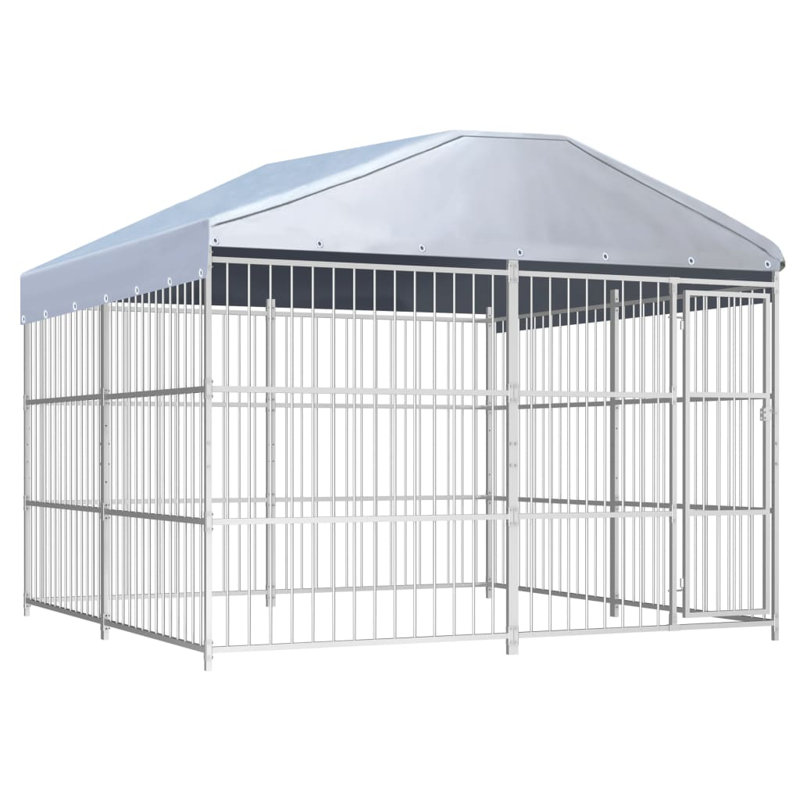 Juri 200cm H Panel Metal Yard Kennel With Door