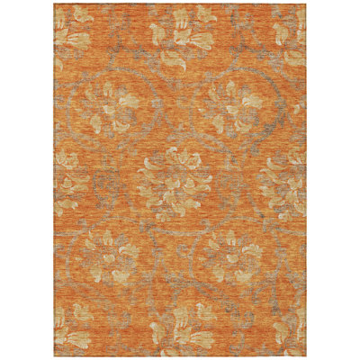 Steffie Washable Floral Indoor / Outdoor Rug