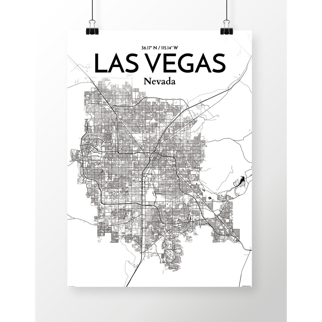 " Las Vegas City Map " Wrought Studio™ 