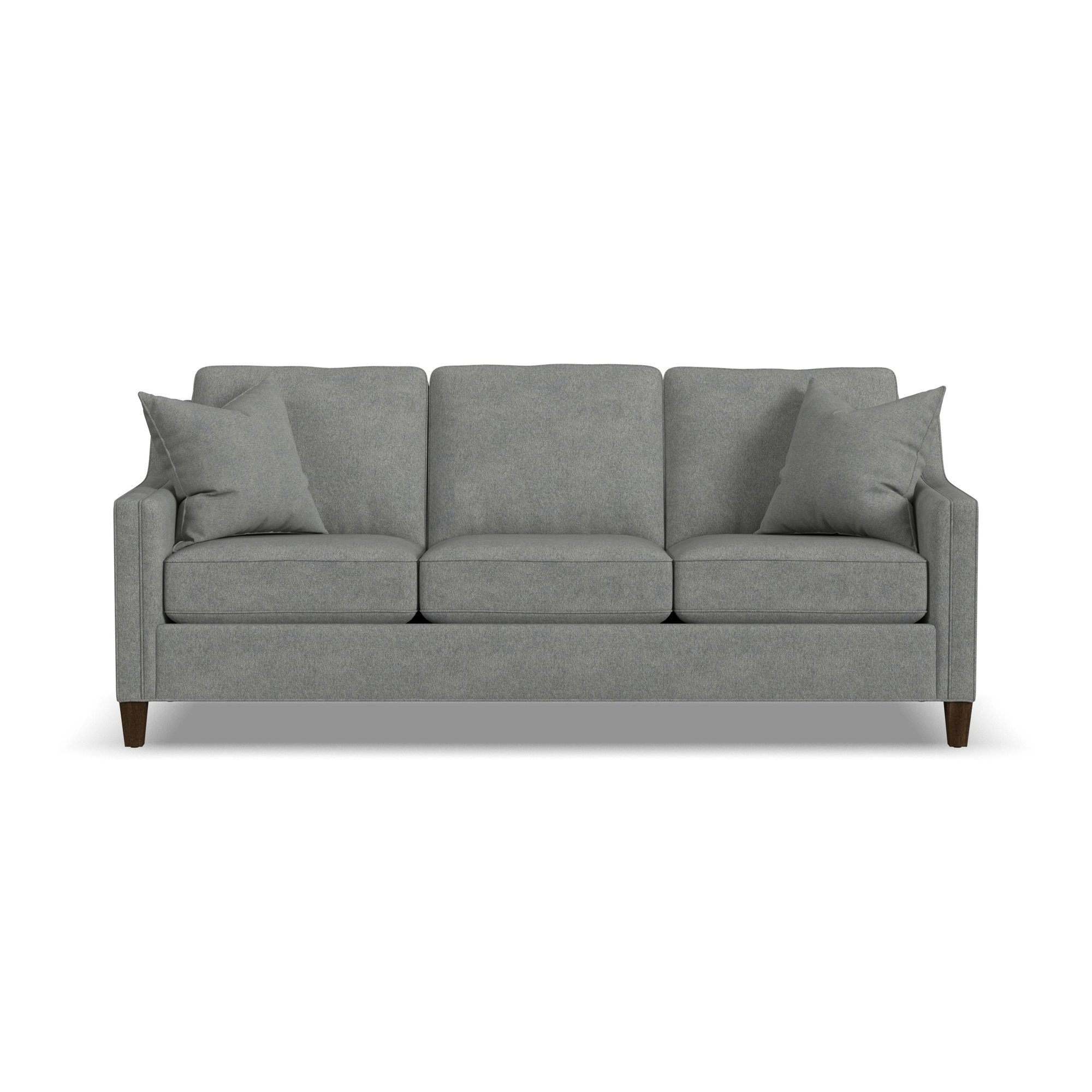 Finnegan Sofa, Pebble Silver Polyester Blend