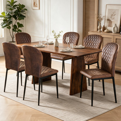 Modern Suede Upholstered Parsons Chair, Armless Dining Chair for Restaurant, Kitchen, Conference Room