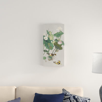 « lotus étang i », peinture sur toile tendue
