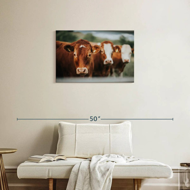 Brampt Brown Cattle, 20" H x 30" W
