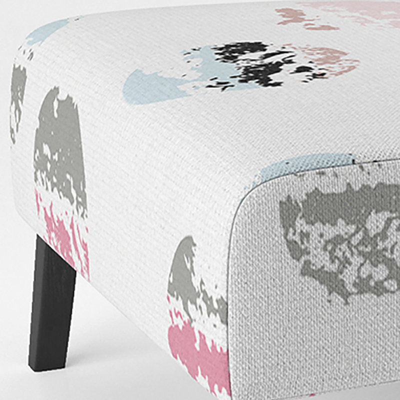 Fauteuil de chambre rembourré à motif blanc