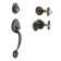Copper Creek Handleset with Single Cylinder Deadbolt and Door Knob and Colonial Rosette