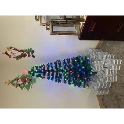 Hampton & Stewart Lighted Artificial Pine Christmas Tree