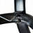 Modern Steel Slat Patio Table With Umbrella Hole, Outdoor Dining