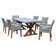 Fleur Rectangular 6 - Person 74'' Long Dining Set with Cushions