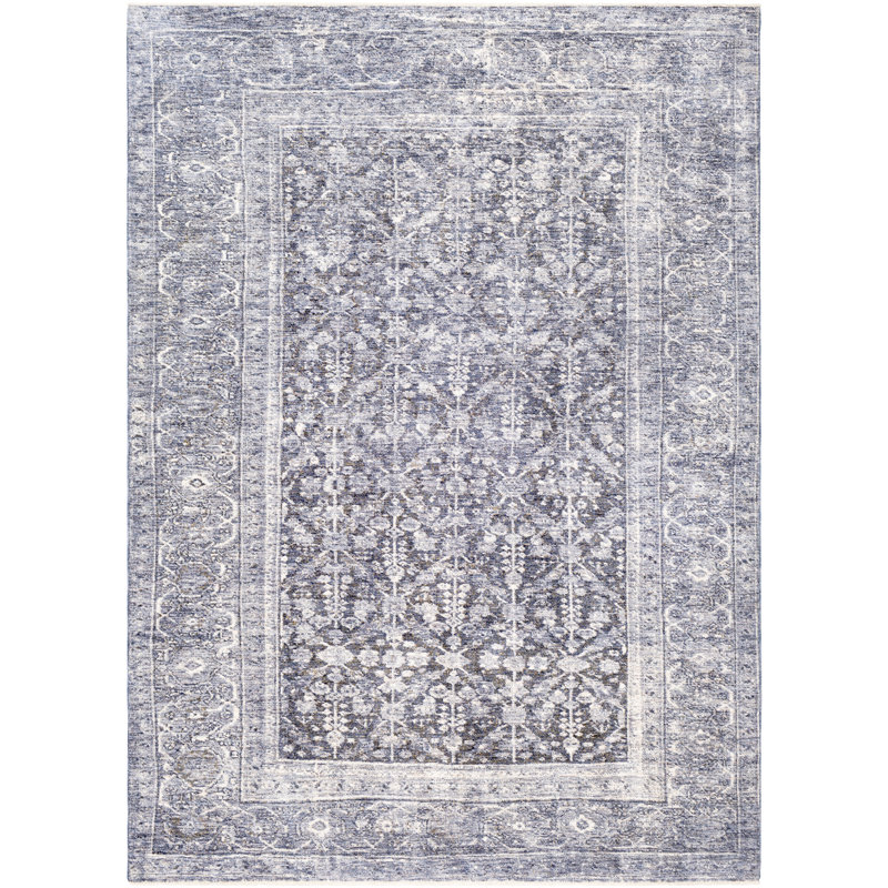Tapis géométrique neutre Longlier, Rectangulaire 9 pi x 13 pi 1 po