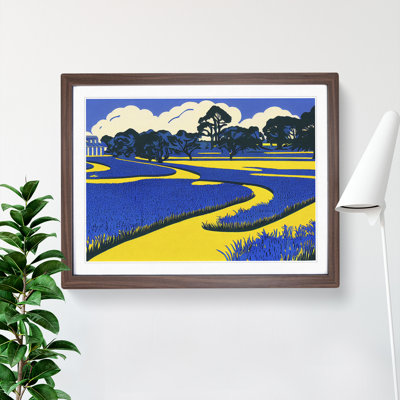 Pop Bluebell Field 1 Piece Single Picture Frame Painting